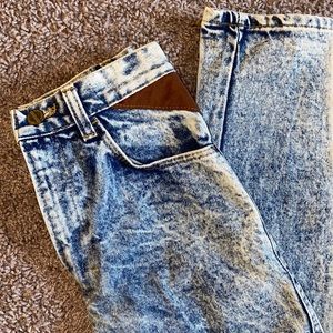 Kids size 10 VINTAGE PALMETTOS ACID WASH JEANS